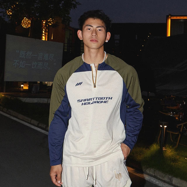 Letter Street Style Mesh Sport T-Shirt