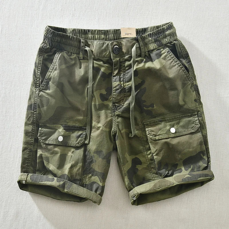 Summer Style Camouflage Mid-Waist Shorts