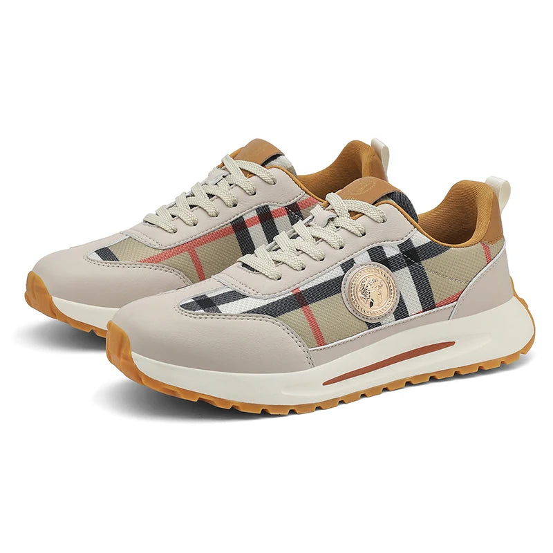 Monarch Plaid Street Style Sneakers