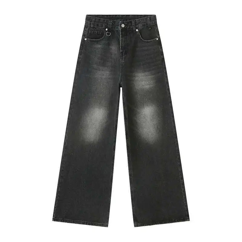 Washed Casual Straight Loose Jeans
