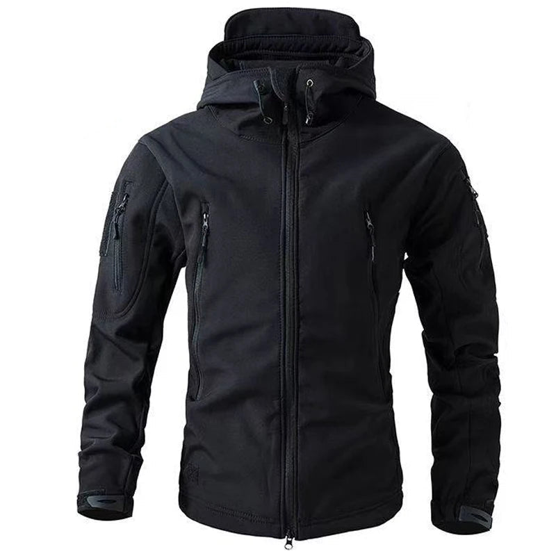 Solid Color Sport Cargo Men's Jacket