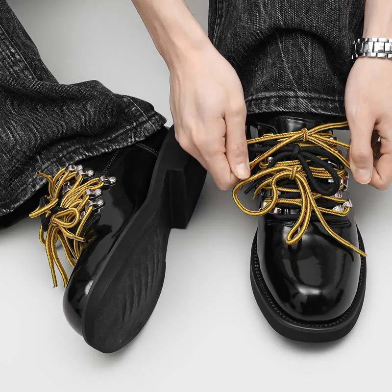 Edgy Thick-Soled Men's Derby Shoes