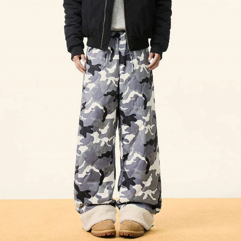 Casual Camouflage Straight Warm Pants