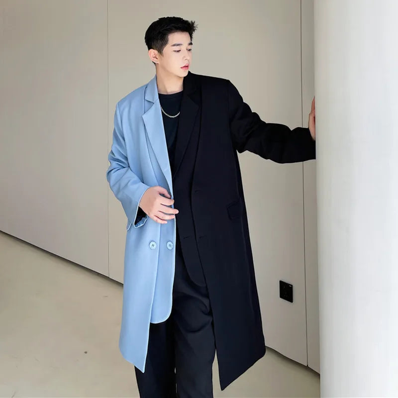 Casual Multi-Layer Fake Two-piece Patchwork Coat