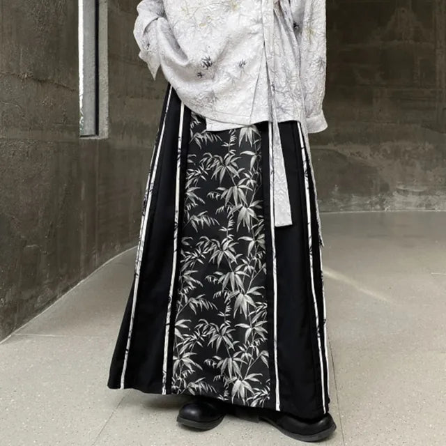 Jacquard Embroidered Bamboo Design Skirt