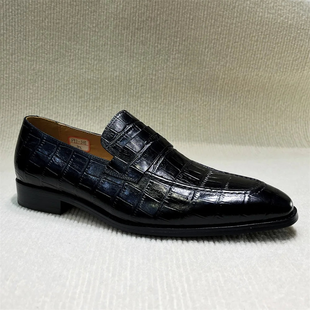 Classic Pointed Toe Genuine Leather Loafers