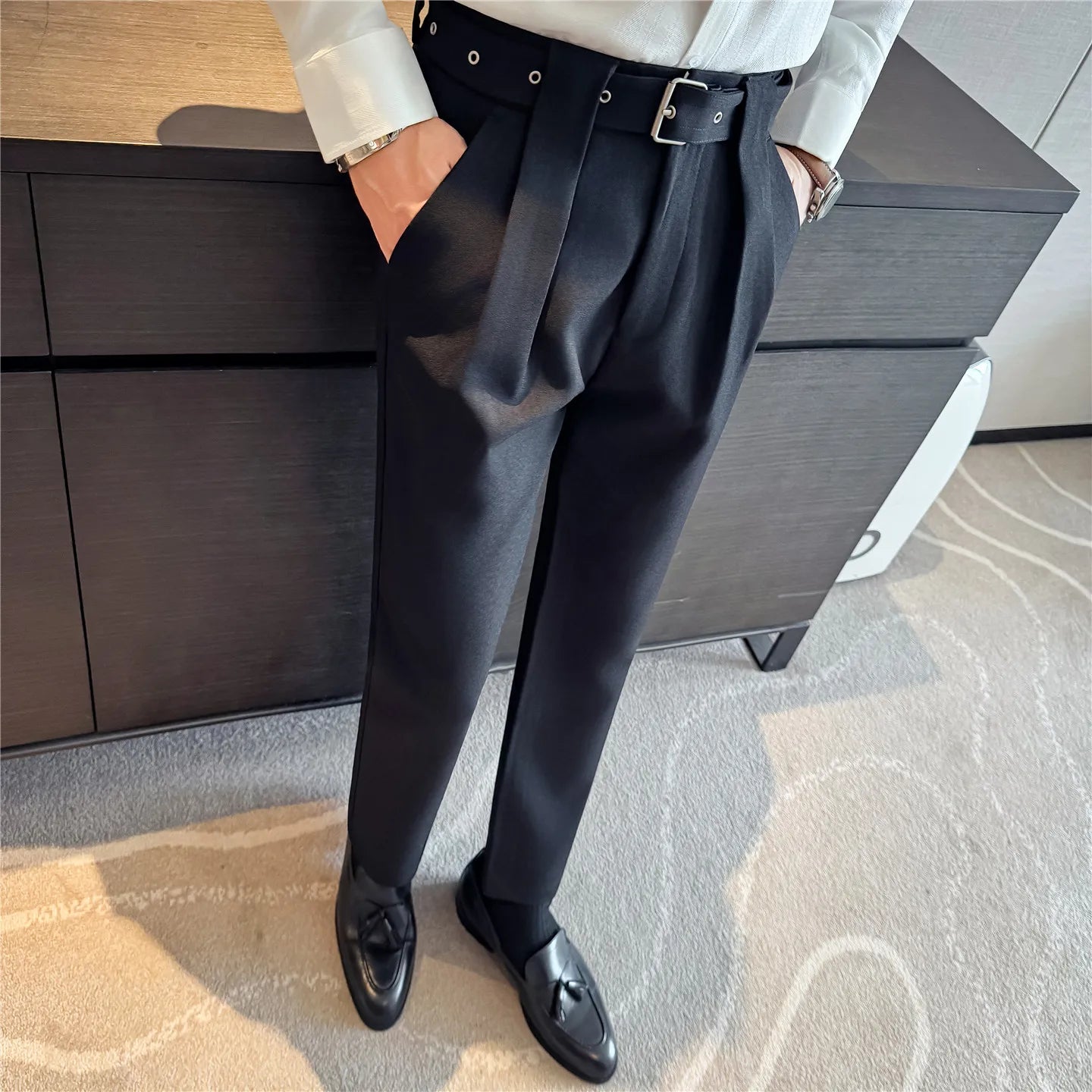 Tailored Pleated Dress Trousers