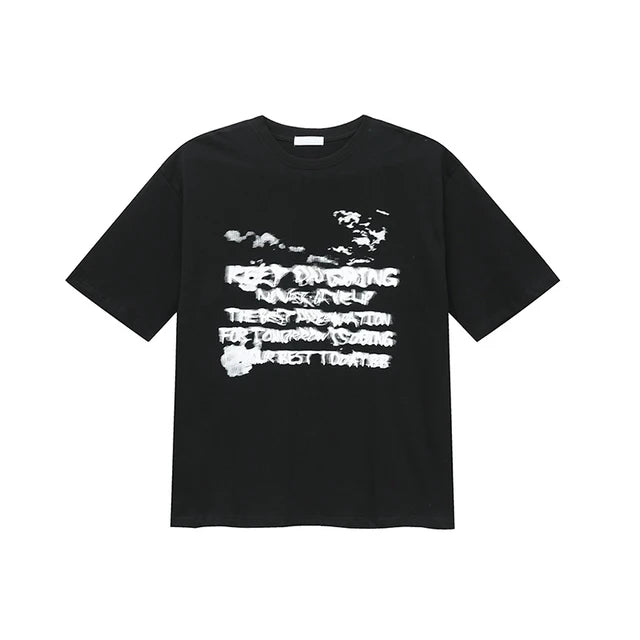 Trend Printing Round Neck Casual T-Shirt