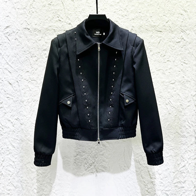 Deconstructed Design Rivet Pattern Jacket