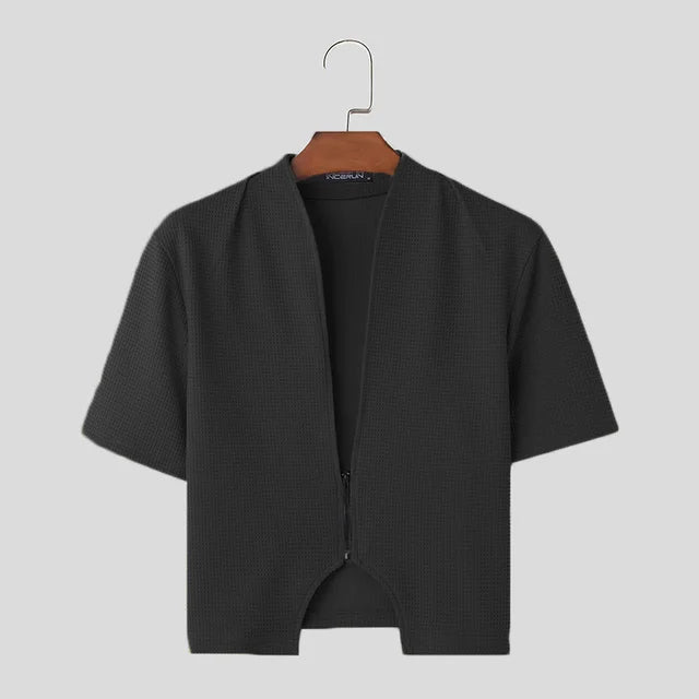 Casual Irregular Front Polyester Shirt