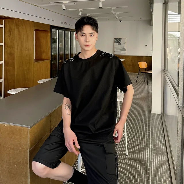 Small Metal Half Ring Design T-Shirt