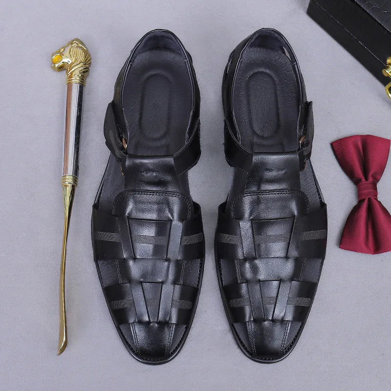 Classic Woven Leather Fisherman Sandals