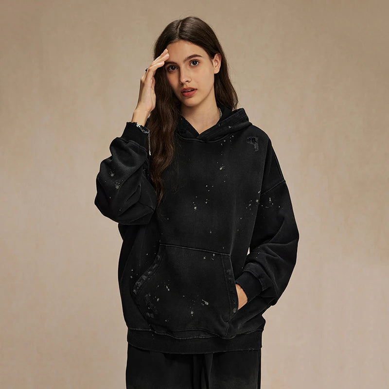 Paint Splash-ink Little Ripped Hoodies