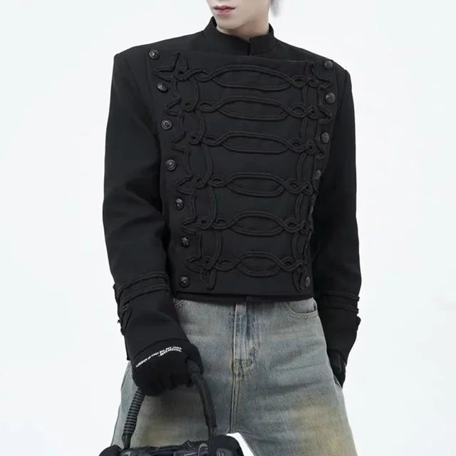 Gothic Fashion Solid Stand Collar Jacket
