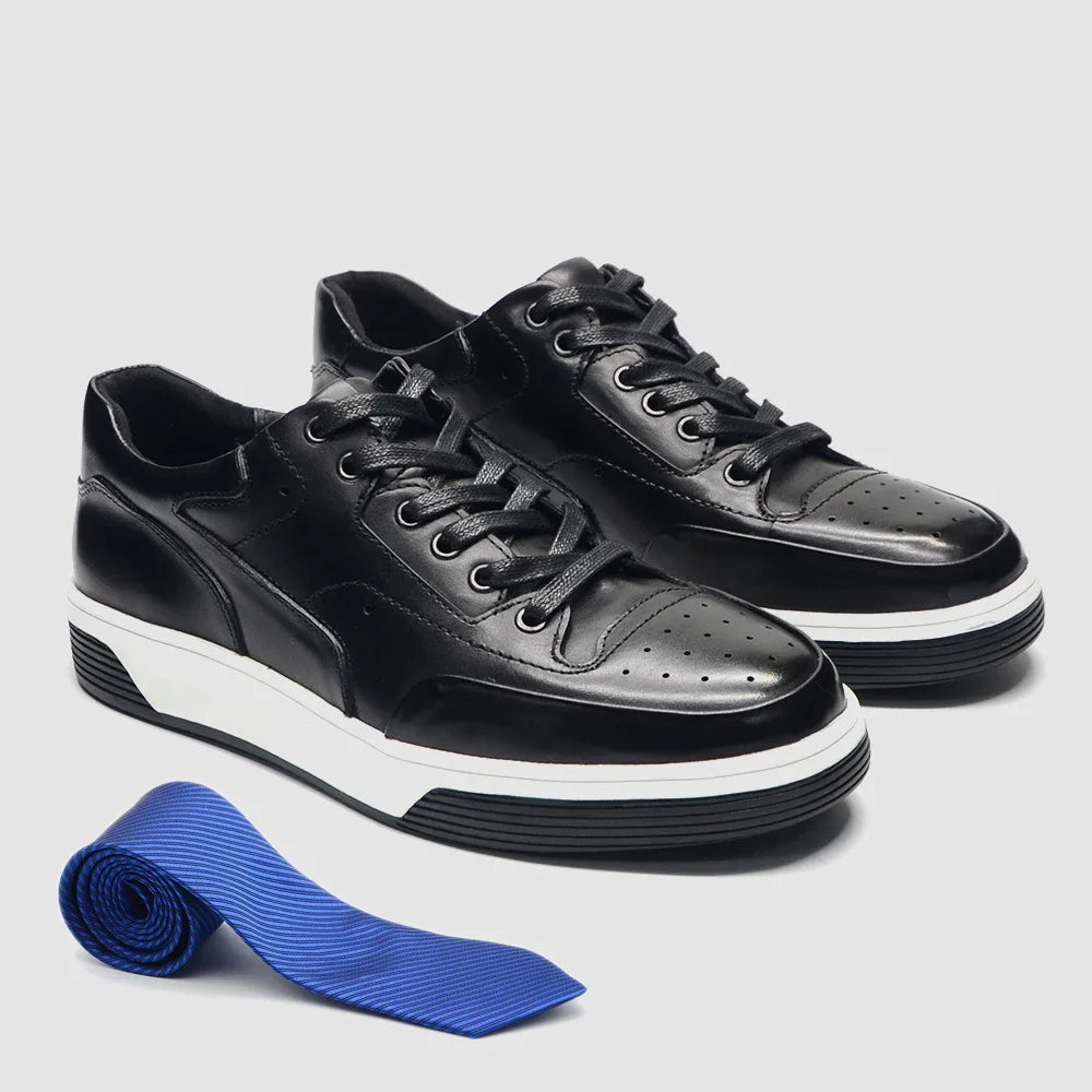 Solid Blue Black Sports Style Shoes