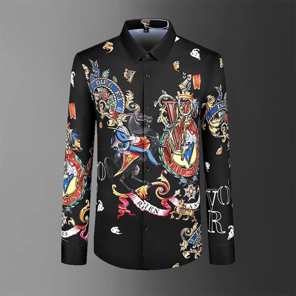 Animal Printed Letter Rhinestones Shirt