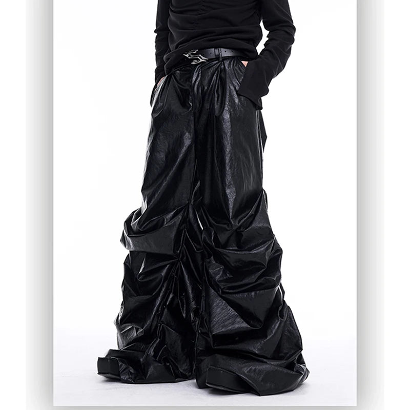 Streetwear Solid Baggy Wide Leg Pants