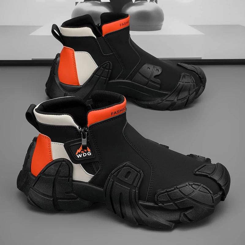 Urban Techwear Slip-On Ankle Boots