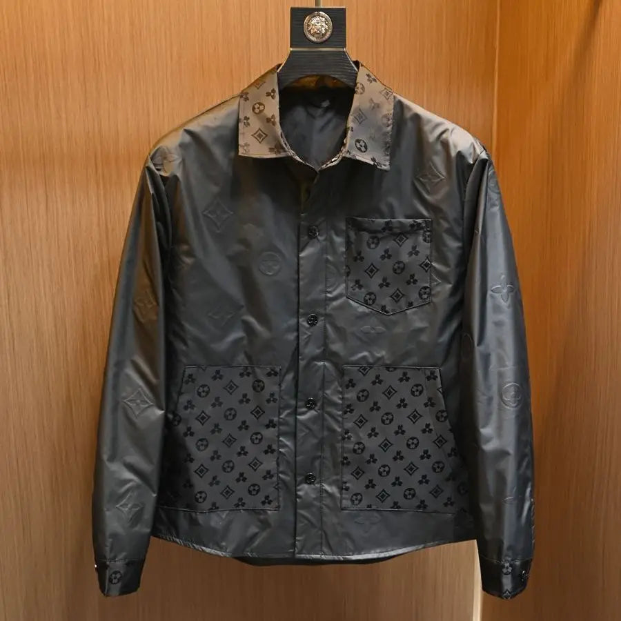 Geometric Pattern Black Color Jacket