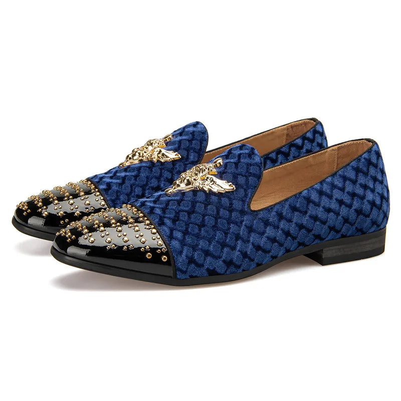 High-End Design Metal Appliques Loafers