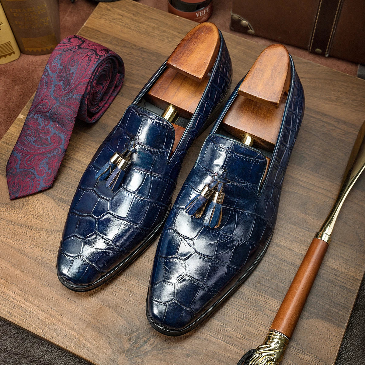 Vintage Croc Slip-On Loafers Shoes