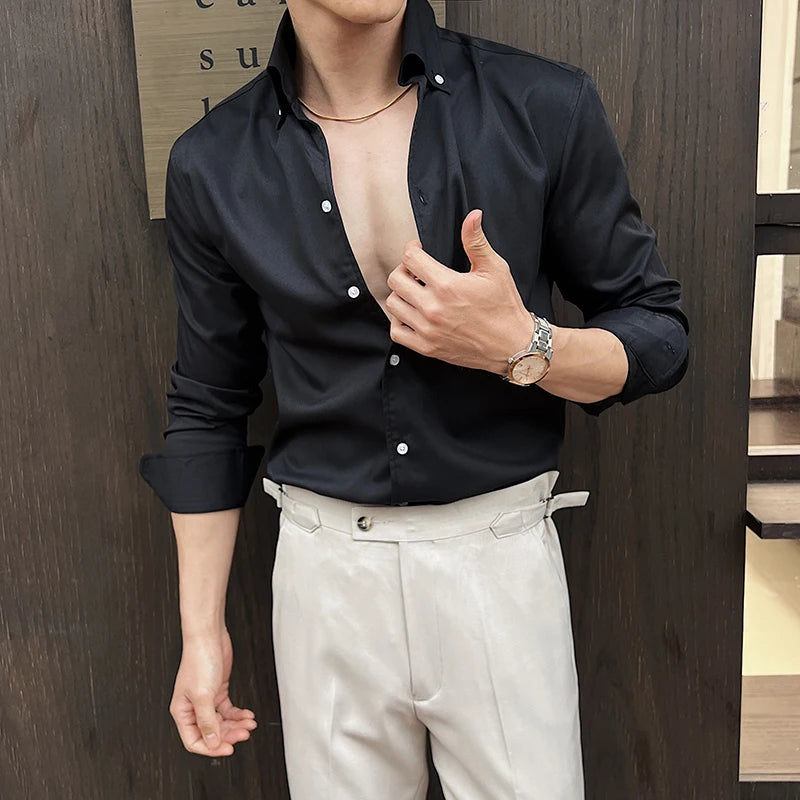 Long Sleeved Casual Slim-Fit Shirt