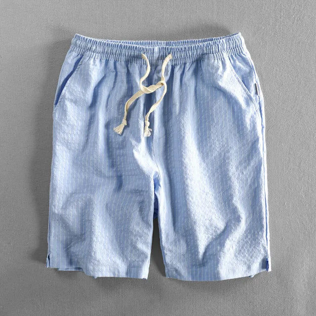 Casual Breathable Striped Cotton Shorts