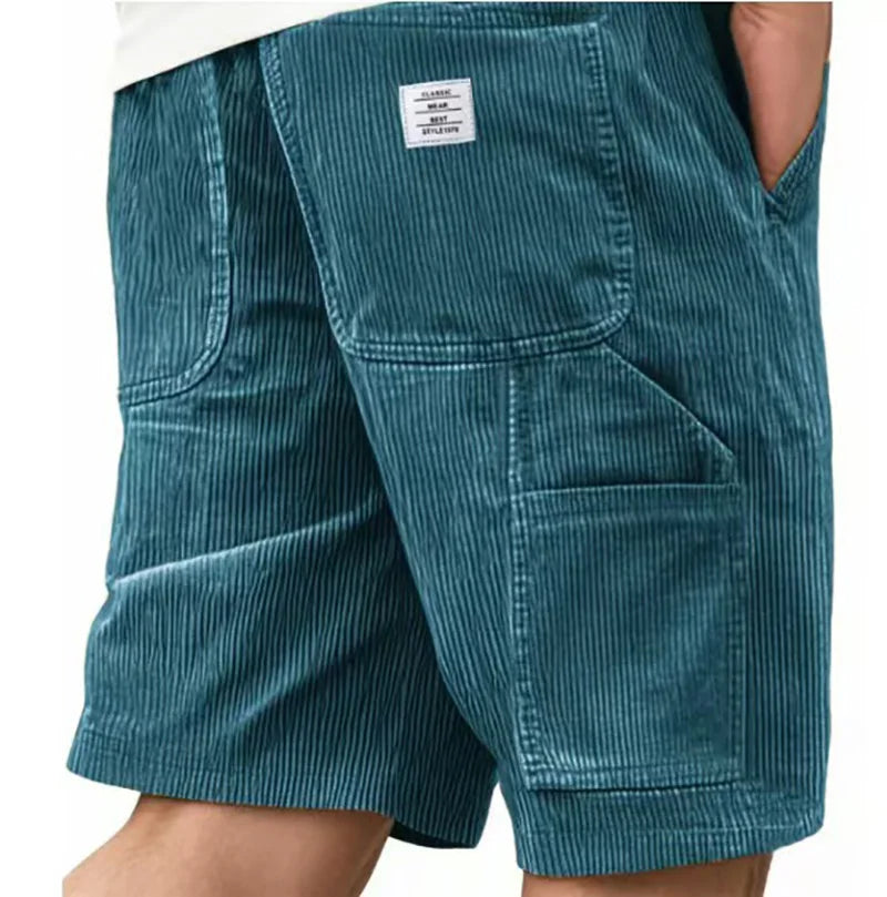 Casual Corduroy Loose Style Shorts