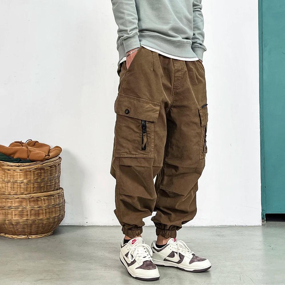 Solid Loose Tactical Cargo Pants