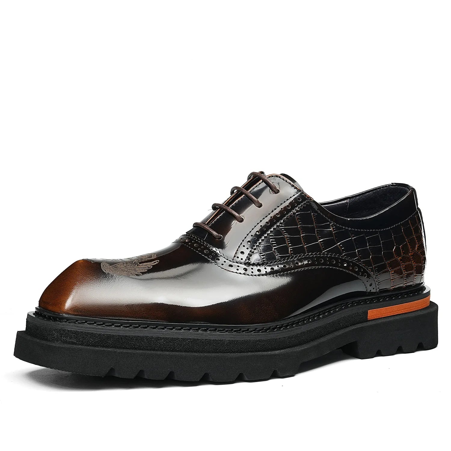Laser Carved British Style Leather Shoes