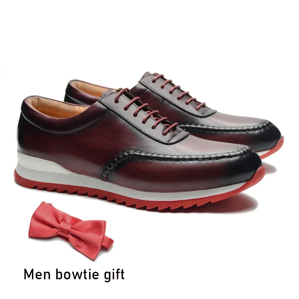 Red Sole Genuine Leather Men's Shoes