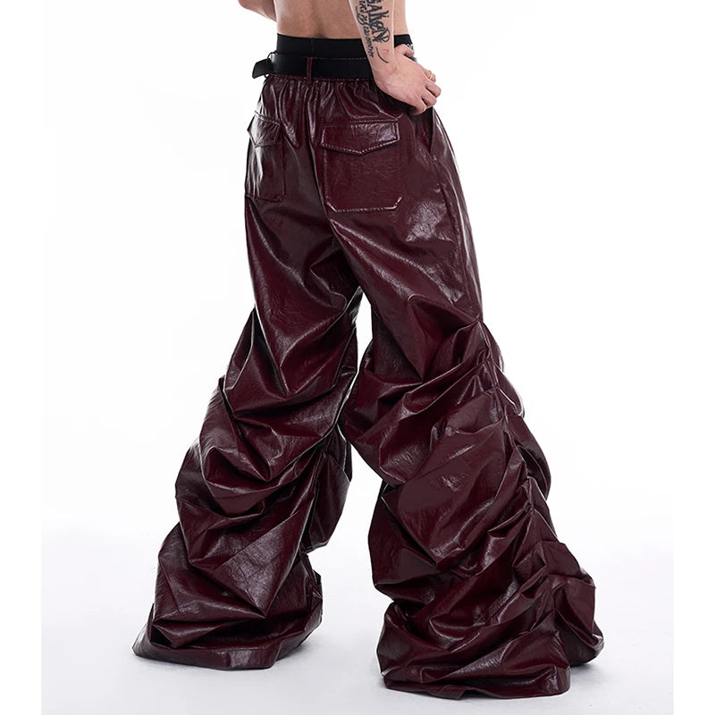 Streetwear Solid Baggy Wide Leg Pants