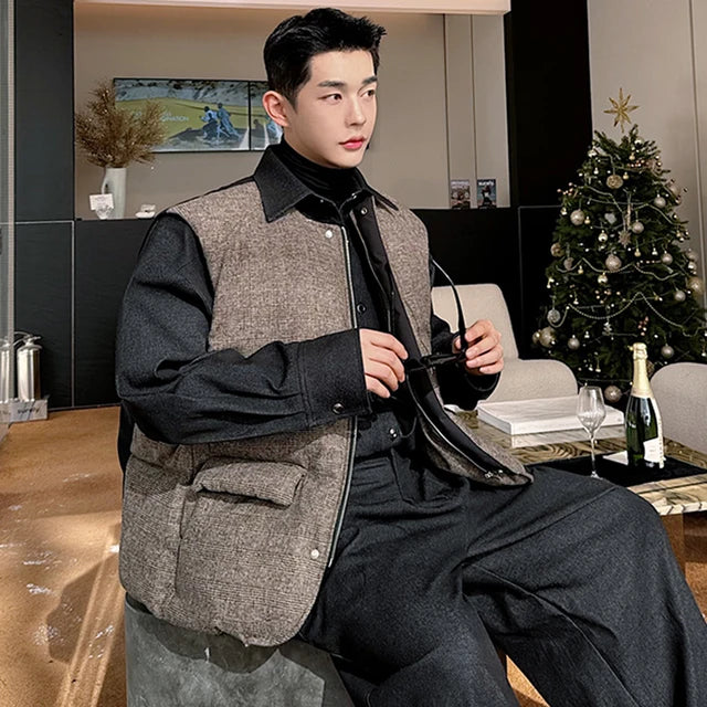 Single Breasted Zipper Padded Vest