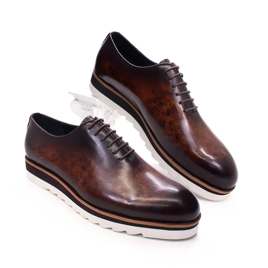 Leather Glossy Non-Slip Sole Shoes
