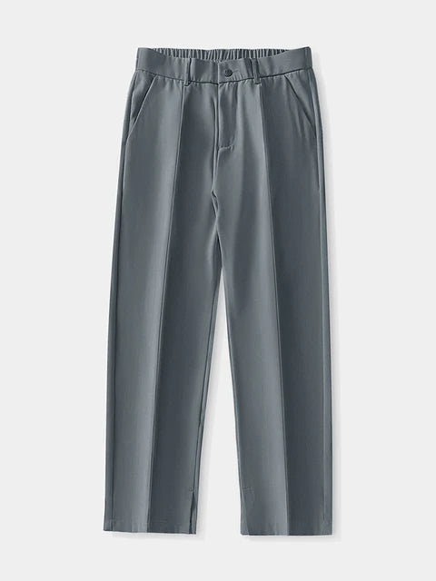 Casual Polyester Straight Loose Drape Trousers