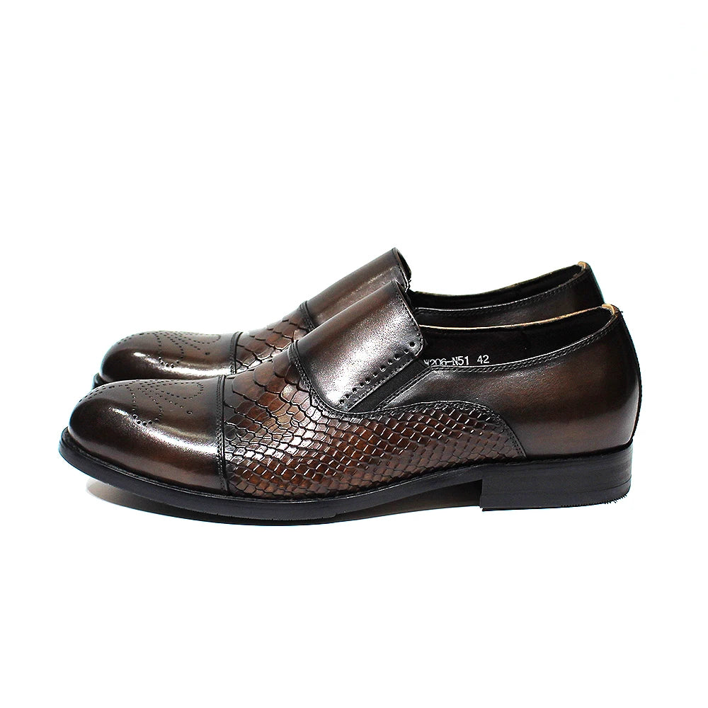 Crocodile Print Slip-On Office Dress Loafers