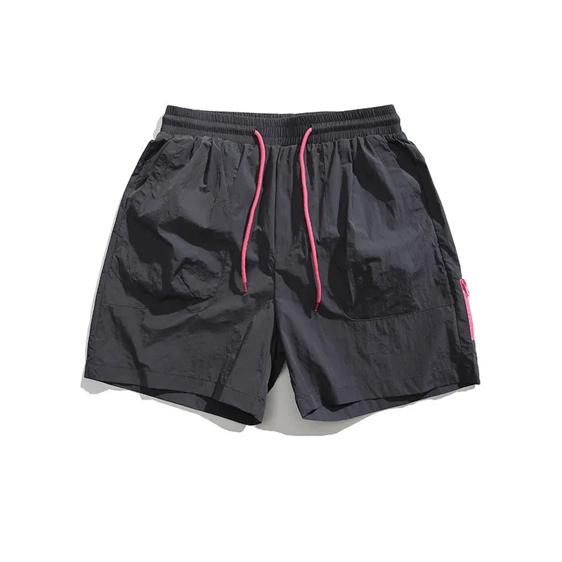 Solid Simple Drawstring Casual Jogger Shorts