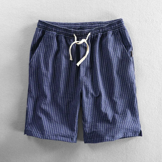 Casual Breathable Striped Cotton Shorts