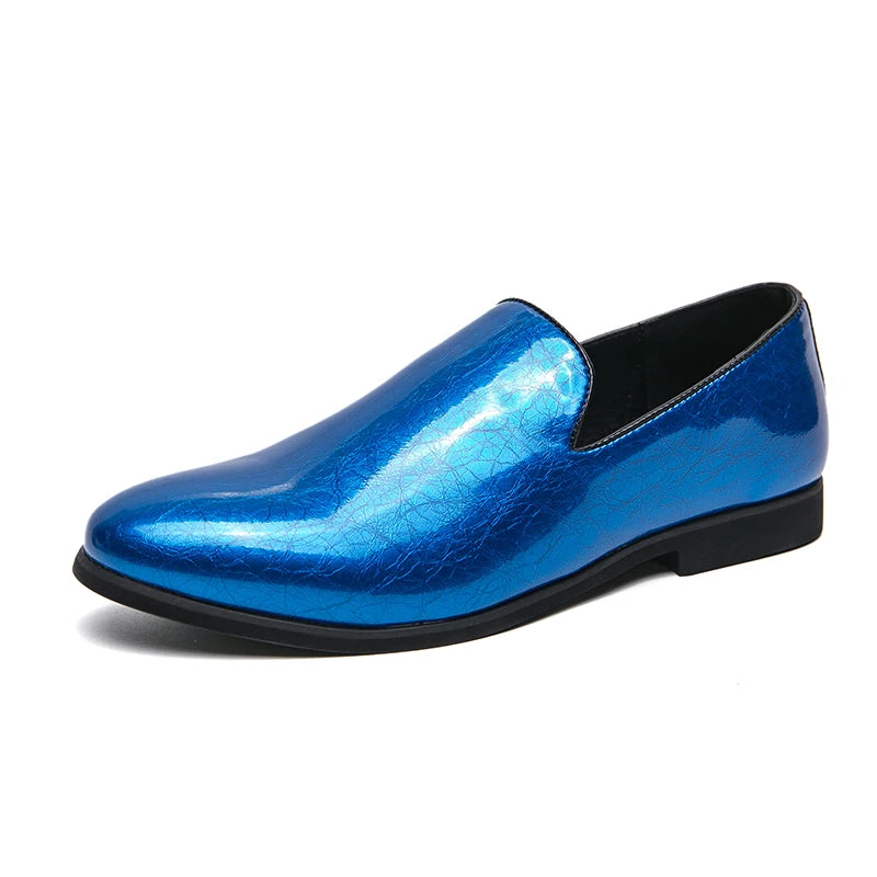 High-Gloss Statement Slip-On Loafers