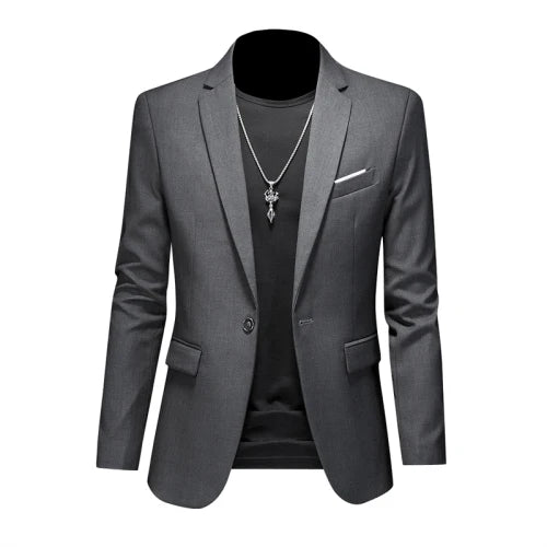 Fashion Solid Business Slim Fit Blazer