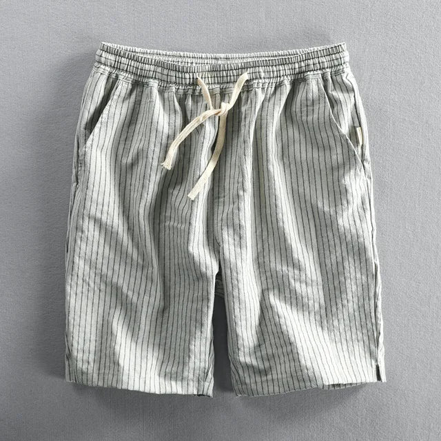 Casual Breathable Striped Cotton Shorts