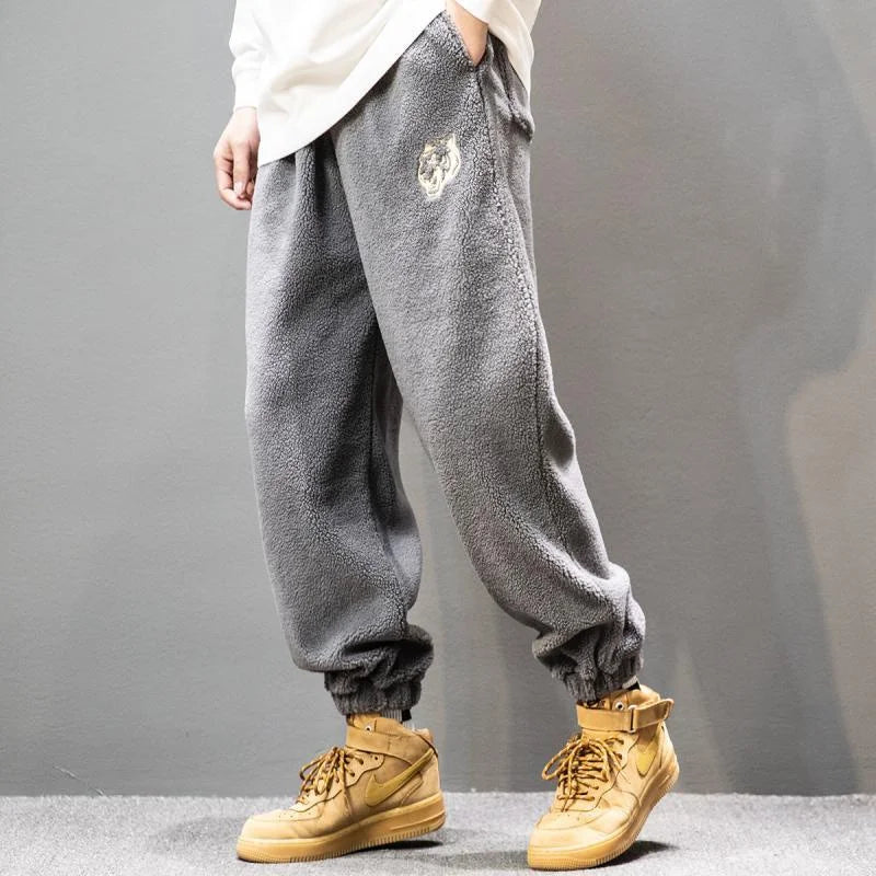 Y2k Embroidery Loose Fleece Sweatpants