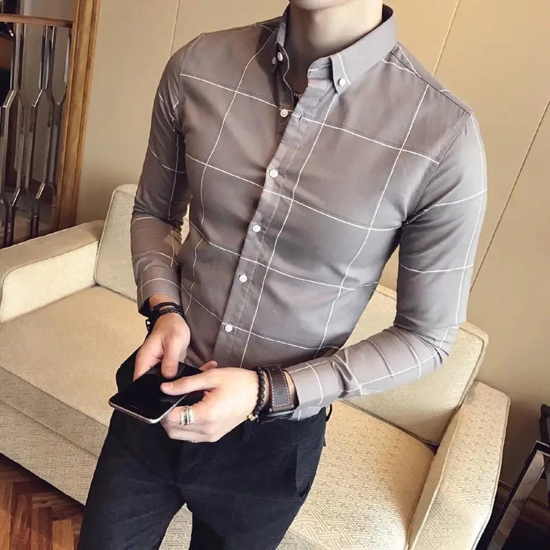 Square Lines Longe Sleeve Shirt