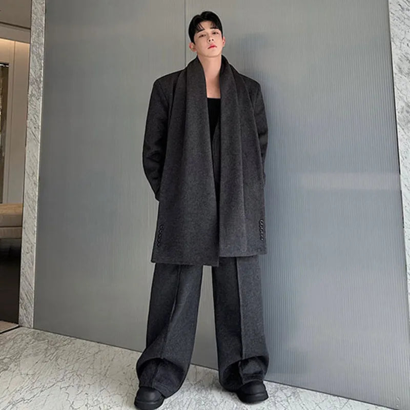 Shawl Neckerchief Loose Fit Pants Set