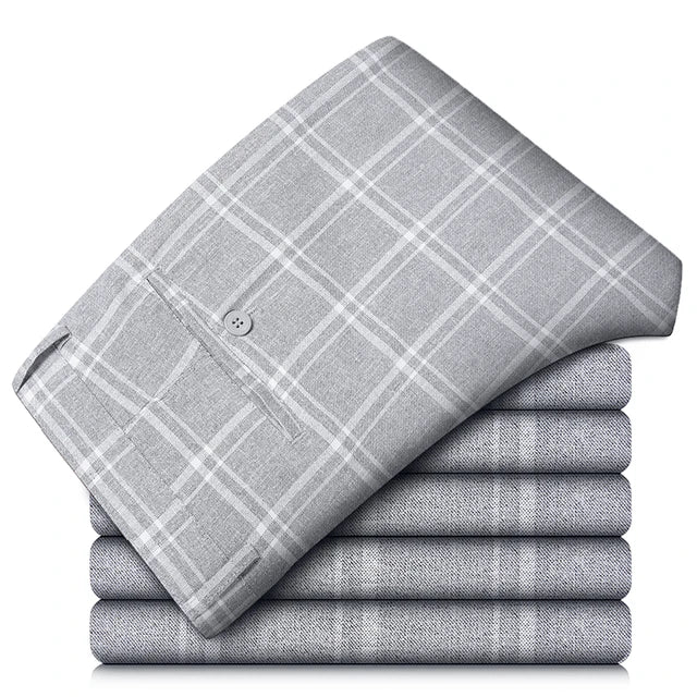 Plaid Pattern Regular Fit Trousers