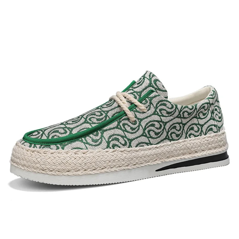 Harajuku Geometric Pattern Canvas Sneakers