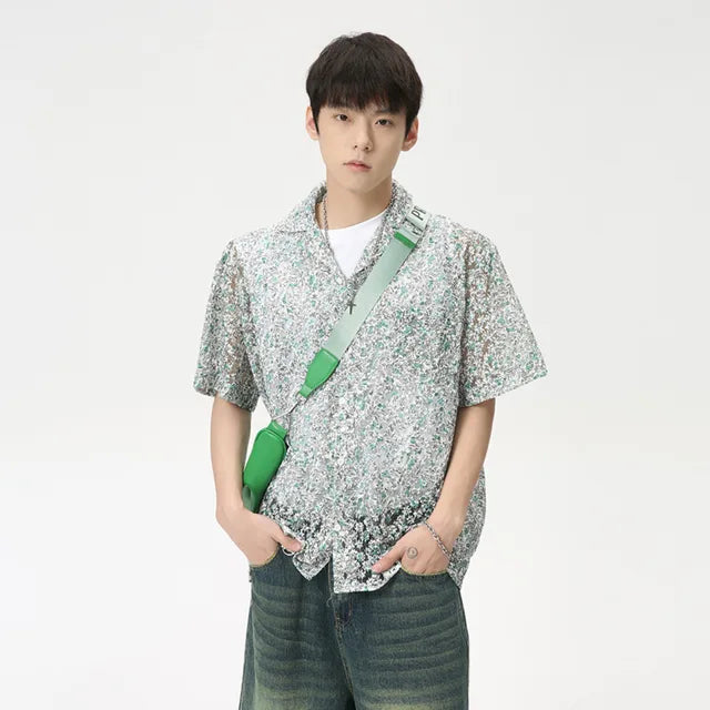 Fashion Loose Thin Floral Shirt