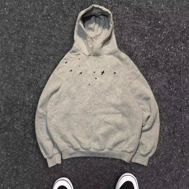 Printed Pattern Cotton Street Fashion Hoodie