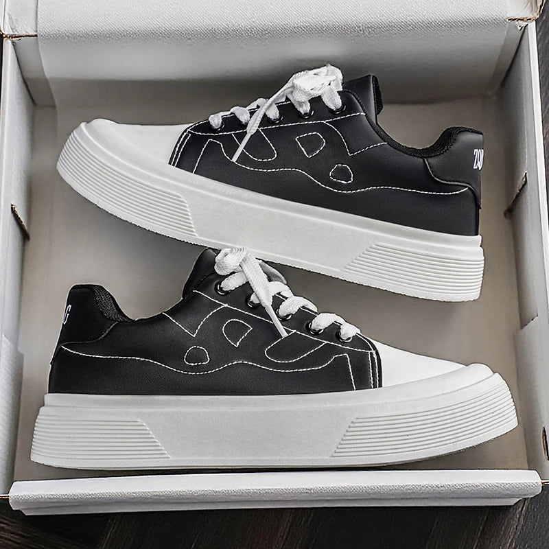 Solid Stitch Design Men's Sneakers