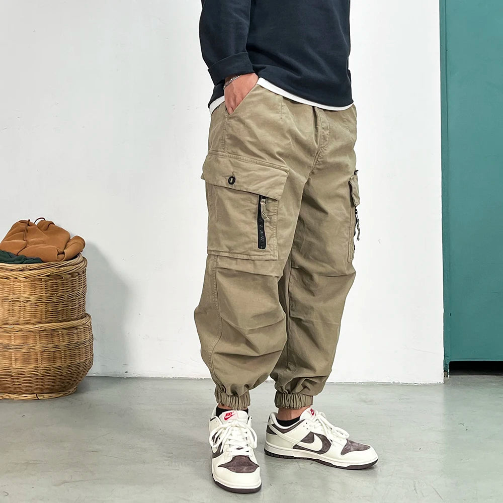 Solid Loose Tactical Cargo Pants